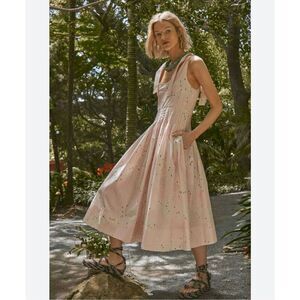 Hunter Bell Braden Dress Abstract Coral Lined Pockets Size‎ 2 NWT $485